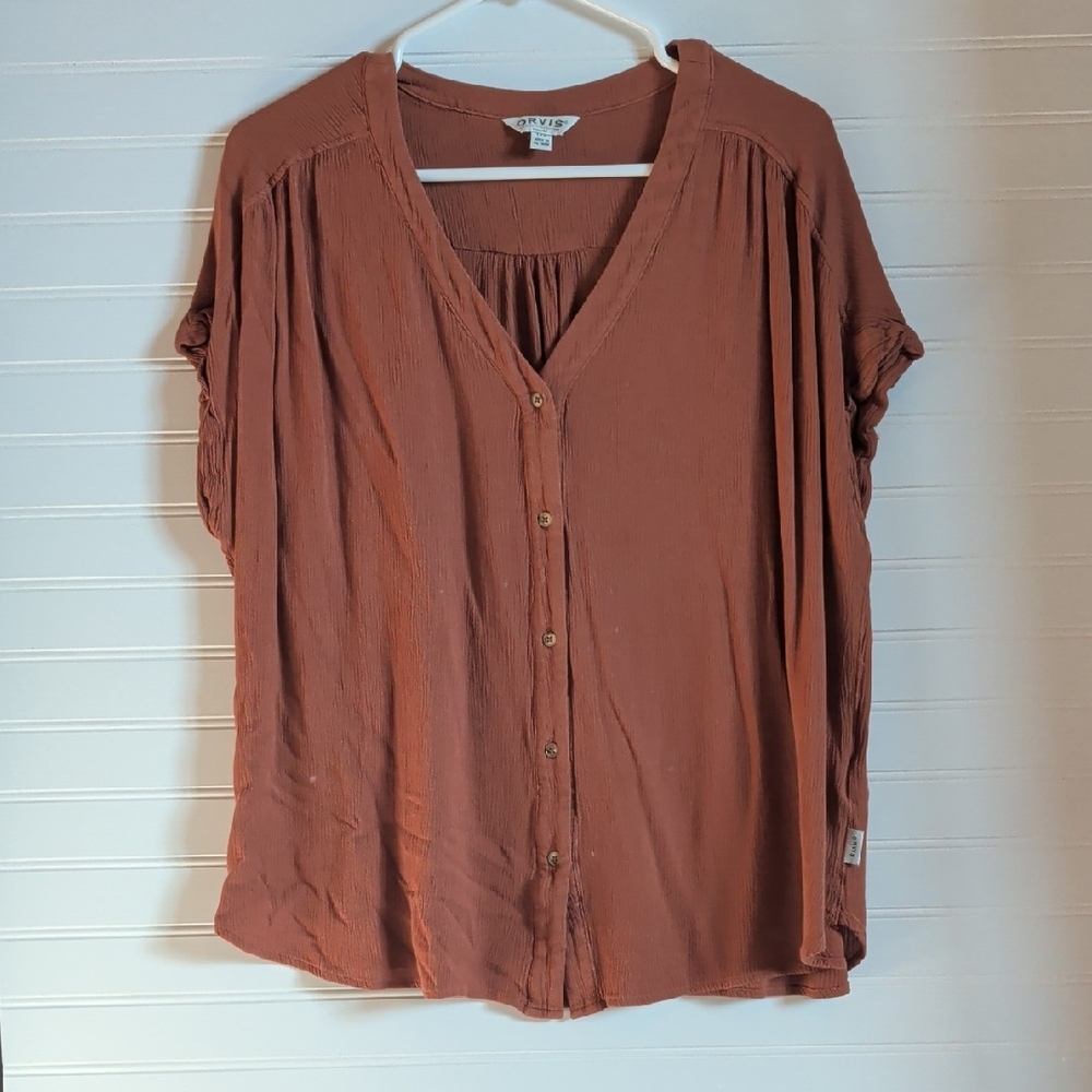 Orvis Women's Terracotta Button-Down Shirt